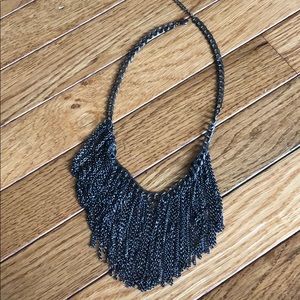 Charcoal Grey statement necklace